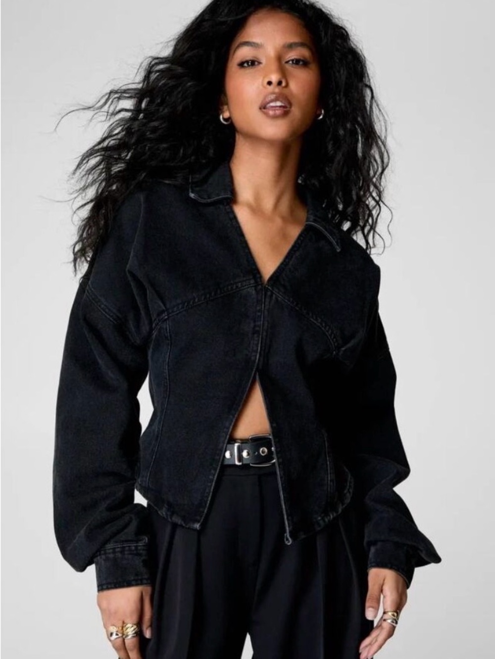 Nasty Gal Denim Corset Shacket